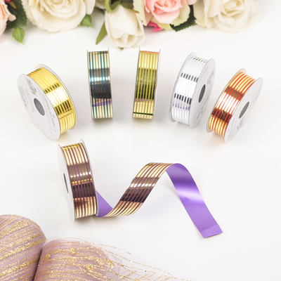 Лента упаковочная для декора и подарков, МИКС, 1.8 см × 5 м