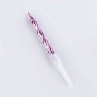 Свечи в торт «Спираль», 10 шт., средние, 5 см, розовый металлик - Фото 2