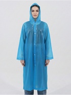 Дождевик - плащ, взрослый, размер 44-50, ПВХ 140 г, голубой - Фото 2