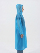 Дождевик - плащ, взрослый, размер 44-50, ПВХ 140 г, голубой - Фото 3