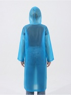 Дождевик - плащ, взрослый, размер 44-50, ПВХ 140 г, голубой - Фото 4