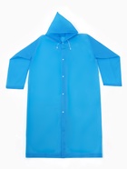 Дождевик - плащ, взрослый, размер 44-50, ПВХ 140 г, голубой - Фото 5