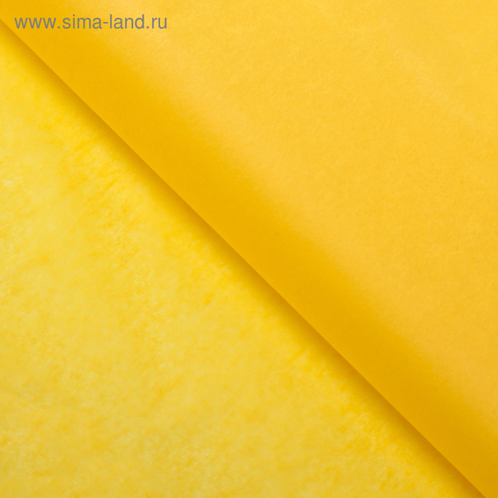 Бумага упаковочная тишью, желтый, 50 см х 66 см - Фото 1