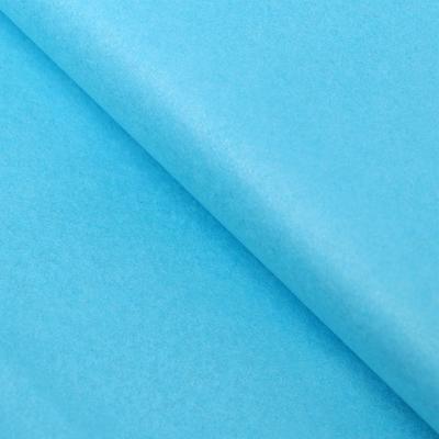 Бумага упаковочная тишью, двухсторонняя, бирюзовая, 50 см х 66 см