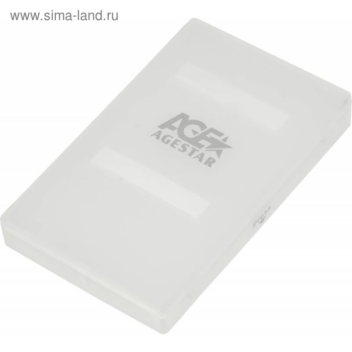 Внешний корпус для HDD/SSD AgeStar SUBCP1 SATA пластик белый 2.5" - Фото 1