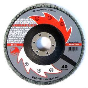 Круг лепестковый торцевой ABRAFLEX FLD-10, P40, 125 х 22,2 мм