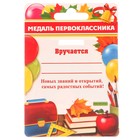 Медаль розетка на ленте на 1 Сентября «Я - первоклассник», d= 8 см. 2750836 - фото 921717