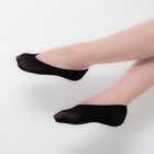 Носки- невидимки женские с силиконовой фиксацией р-р 13-26 см,чёрный - Фото 1