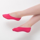 Носки- невидимки женские с силиконовой фиксацией р-р 13-26 см, фуксия - Фото 1