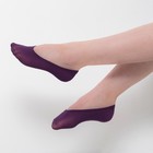 Носки- невидимки женские с силиконовой фиксацией р-р 13-26 см, фиолетовый - Фото 1