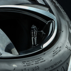 Колпачки на вентиль TORSO граната, чёрные, набор 4 шт. - Фото 3