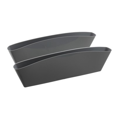 Органайзер для мелочей между сидений 35х11 см, серый, набор 2 шт