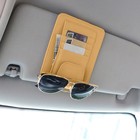 Визитница-органайзер на солнцезащитный козырек, кожзаменитель, микс - Фото 1