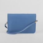 Сумка детская, 2 отдела на клапане, длинный ремень, цвет голубой - Фото 3