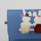 Сумка детская, 2 отдела на клапане, длинный ремень, цвет голубой - Фото 4