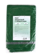 Тент защитный, 3×2 м, плотность 90 г/м², УФ, люверсы шаг 1 м, тарпаулин, МИКС - фото 23511610