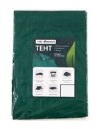 Тент защитный, 4 × 3 м, плотность 120 г/м², люверсы шаг 1 м, тарпаулин, УФ, зелёный/серебристый - фото 809295288