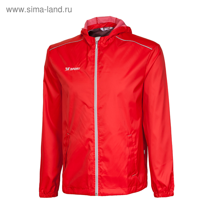 Куртка ветрозащитная 2K Sport Futuro, red/silver, YM - Фото 1