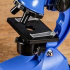 Микроскоп, кратность увеличения 600х, 300х, 100х, с подсветкой, синий - Фото 4