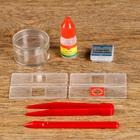 Микроскоп, кратность увеличения 600х, 300х, 100х, с подсветкой, синий - Фото 6