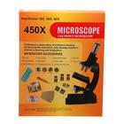 Микроскоп "Лаборатория", кратность увеличения 450х, 200х, 100х, набор для исследований - фото 8216182