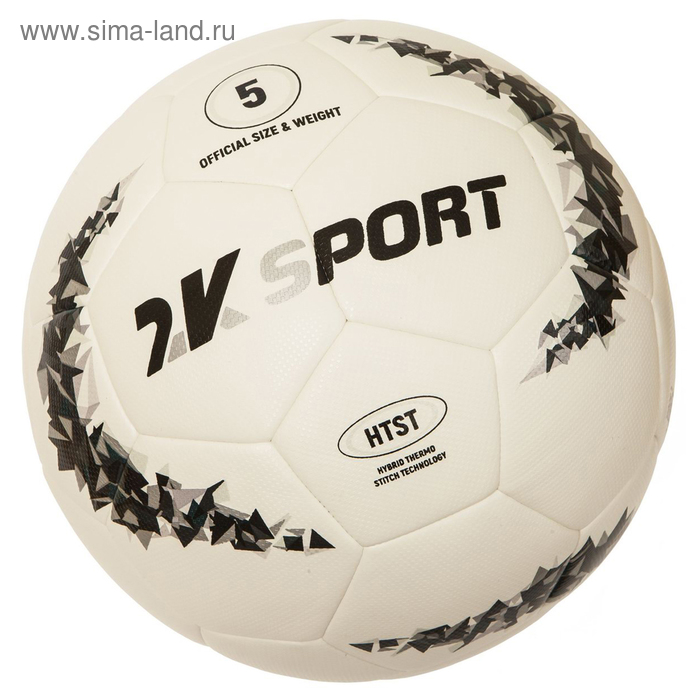 Мяч футбольный 2K Sport Crystal Pro Hybrid, white/grey, размер 5 - Фото 1