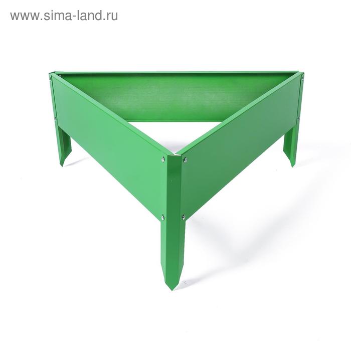 Клумба оцинкованная, 70×15 см, ярко–зелёная, «Терция», Greengo