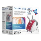 Отпариватель Galaxy GL 6206, напольный, 1800 Вт, 2300 мл, 40 г/мин, бело-красный - Фото 12