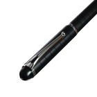 Ручка подарочная, шариковая "Бизнес" в пластиковом футляре, поворотная, чёрная с серебристыми вставками - фото 9503084