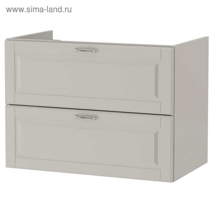 Шкаф для раковины ГОДМОРГОН, 2 ящика, 80 × 47 × 58 см, кашён светло-серый - Фото 1