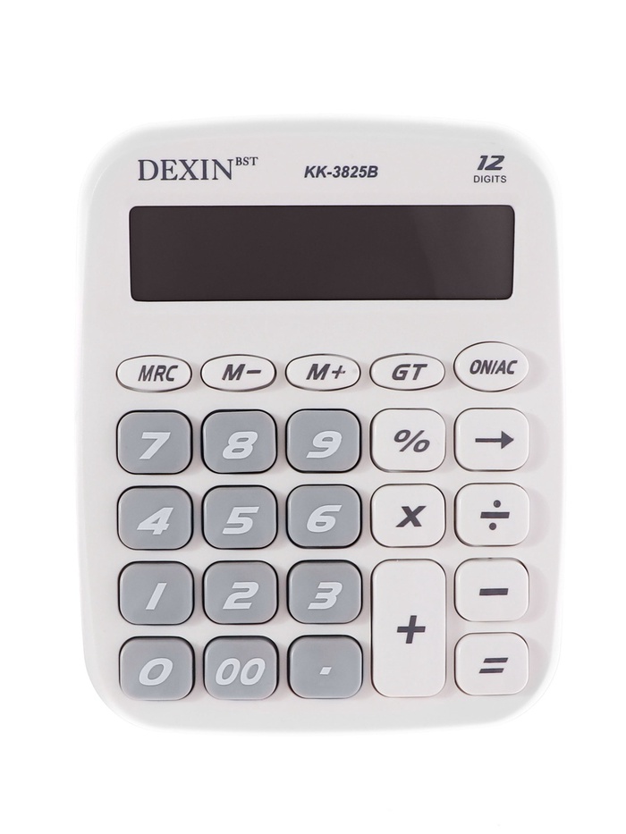 Калькулятор настольный 12-разрядный КК-3825 В, белый - Фото 1