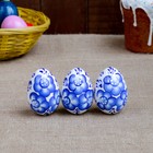 Фигурка пасхальная «Яйцо гжель», белое, 7 см - Фото 3