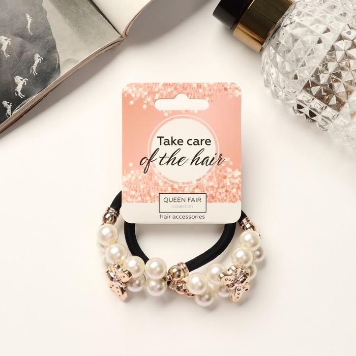 Резинки для волос QF «Тайна морей», набор 2 шт., стрекоза - Фото 1