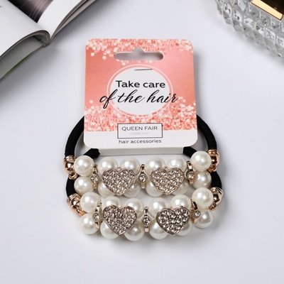 Резинки для волос «Тайна морей», набор 2 шт., сердца