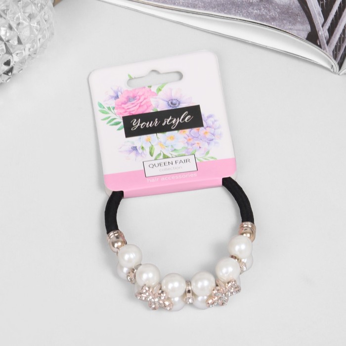 Резинка для волос «Тайна морей», цветы - Фото 1