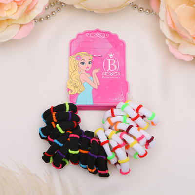 Резинки для волос Выбражулька «Махрушка», набор 20 шт., цветной обруч