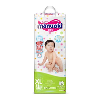 Подгузники-трусики Manuoki XL, 12+ кг, 38 шт.