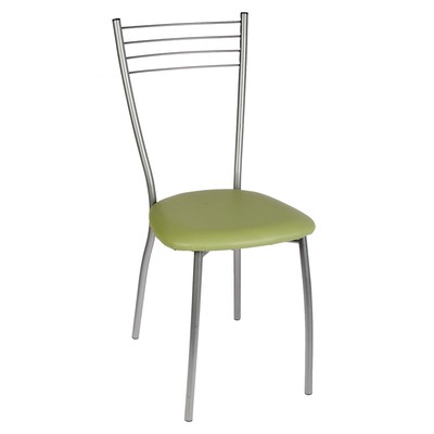 Стул "Сильвия" Серебристый металлик/оливковый