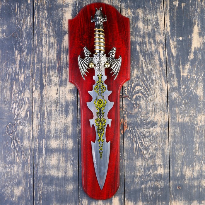 Сувенирный меч на планшете, цветное нанесение на лезвии, 52 см - Фото 1