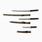 Макет оружия «Сувенирные катаны на подставке 3в1. Драконы на бежевом», подарочный набор, ножны ткань, 47 см; 70 см; 89 см - Фото 3