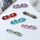 Заколка - автомат для волос «Грани», сердечки, 8 см, МИКС 2788980