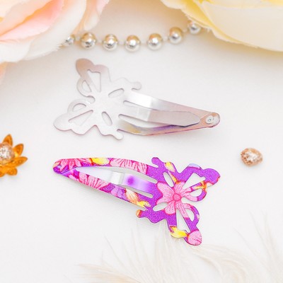 Невидимка для волос "Астория" (набор 10 шт) 3,5 см, бабочки, микс