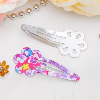 Невидимка для волос "Астория" (набор 10 шт) цветок, 4,5 см, микс