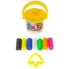 Тесто для лепки 7 цветов, 105 г, 1 формочка, крышка - формочка, МИКС - Фото 6