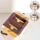 Швабра с отжимом и ведро: швабра плоская, ведро с отсеками для полоскания и отжима, дополнительная насадка из микрофибры, 21 л, цвет коричневый - Фото 2