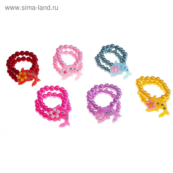 Браслет детский "Выбражулька" дельфинчик, цвет МИКС - Фото 1