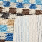 Набор ковриков для ванны и туалета 2 шт 37х47, 48х78 см "Квадраты" цвет голубой - Фото 3