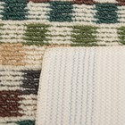 Набор ковриков для ванны и туалета «Квадраты», 2 шт: 37×47, 48×78 см, цвет зелёный - Фото 2