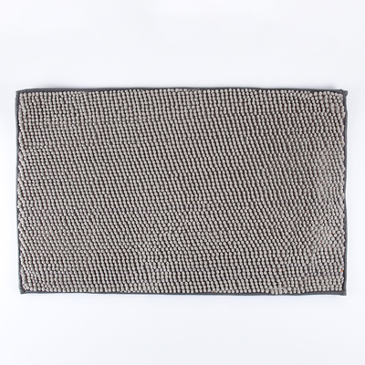 Коврик для ванной Доляна «Букли», 50×80 см, цвет серый
