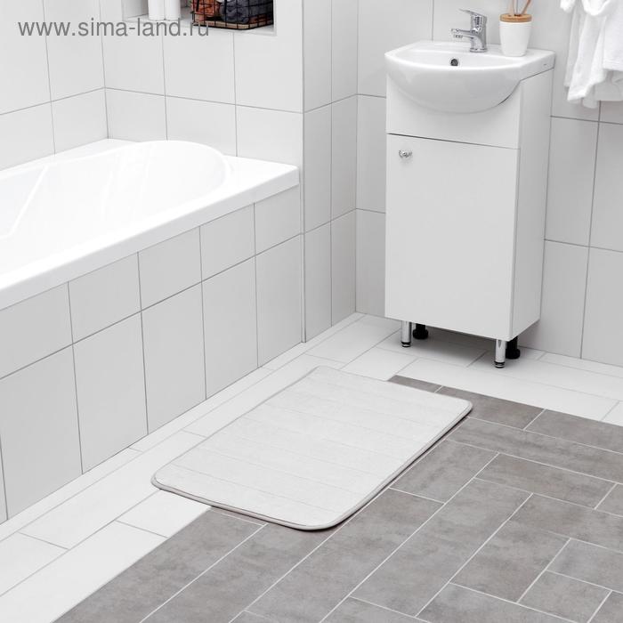 Коврик для ванной «Моно», 50×80 см, цвет бежевый - Фото 1